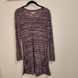 LOGO by Lori Goldstein Long Purple Heathered Tunic/ Dress